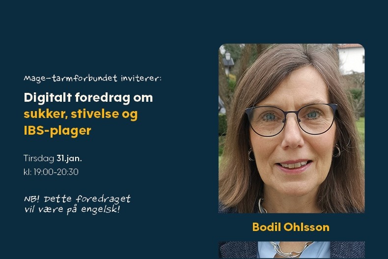  Digitalt foredrag om sukker, stivelse og IBS-plager 