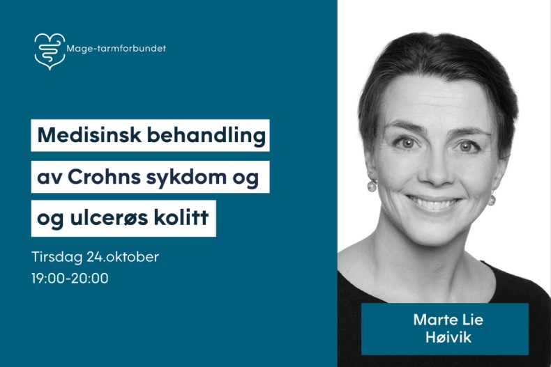 Digitalt foredrag «Medisinsk behandling av Crohns sykdom og ulcerøs kolitt» 